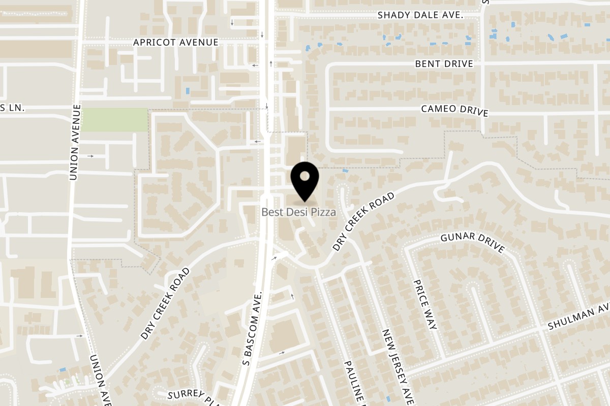 Map showing the location of Chef Li Kitchen on 2360 S Bascom Ave B in Campbell